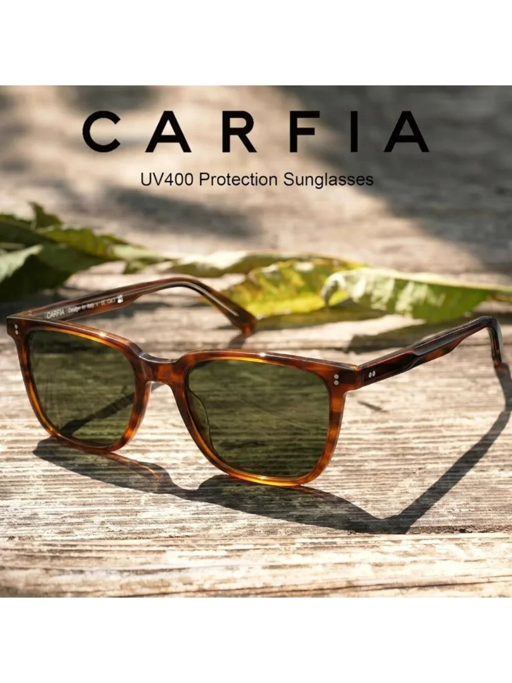 Stylish Polarized Square Sunglasses for Men | UV400 Protection, Retro